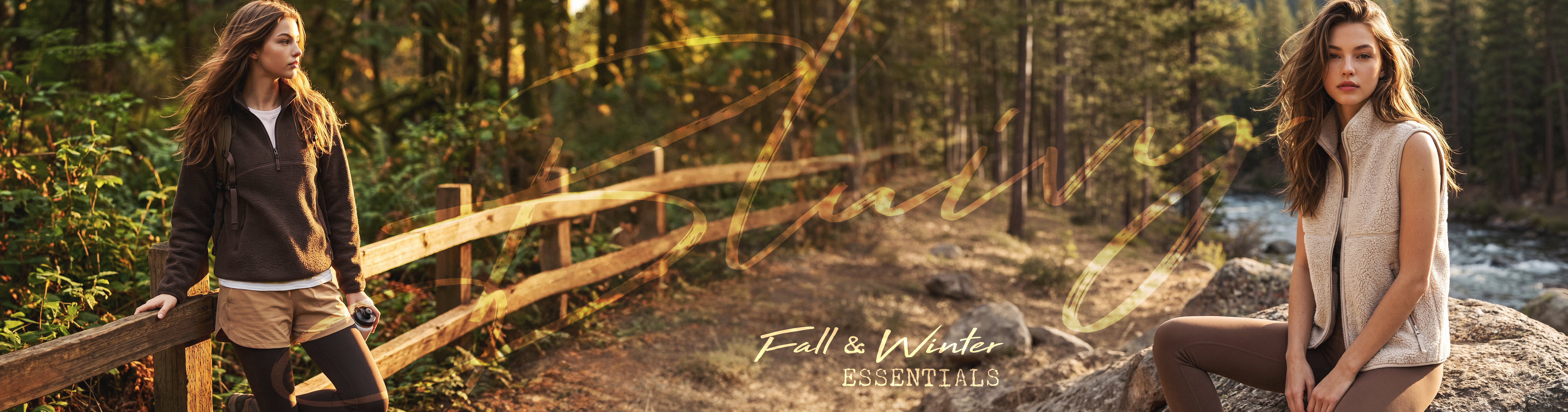Homepage banner featuring clothing promotions, new arrivals, and special offers.