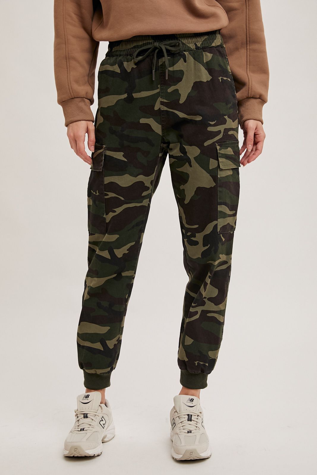 CAMO CARGO JOGGER PANTS, Contents:100%COTTON